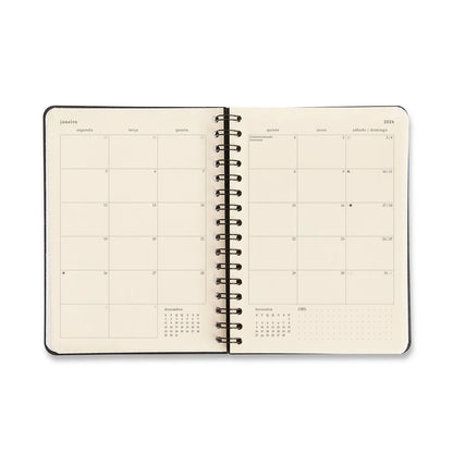 Agenda Planner Wire-o 2026 - Cicero -  Praia - Diária A5 - Sol