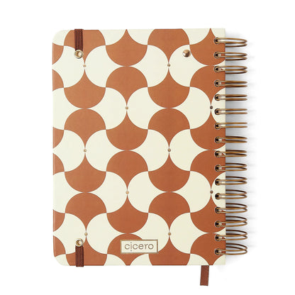 Agenda Planner Wire-o 2026 - Cícero - Bossa Nova - Diária A5 - Boemia Caramelo