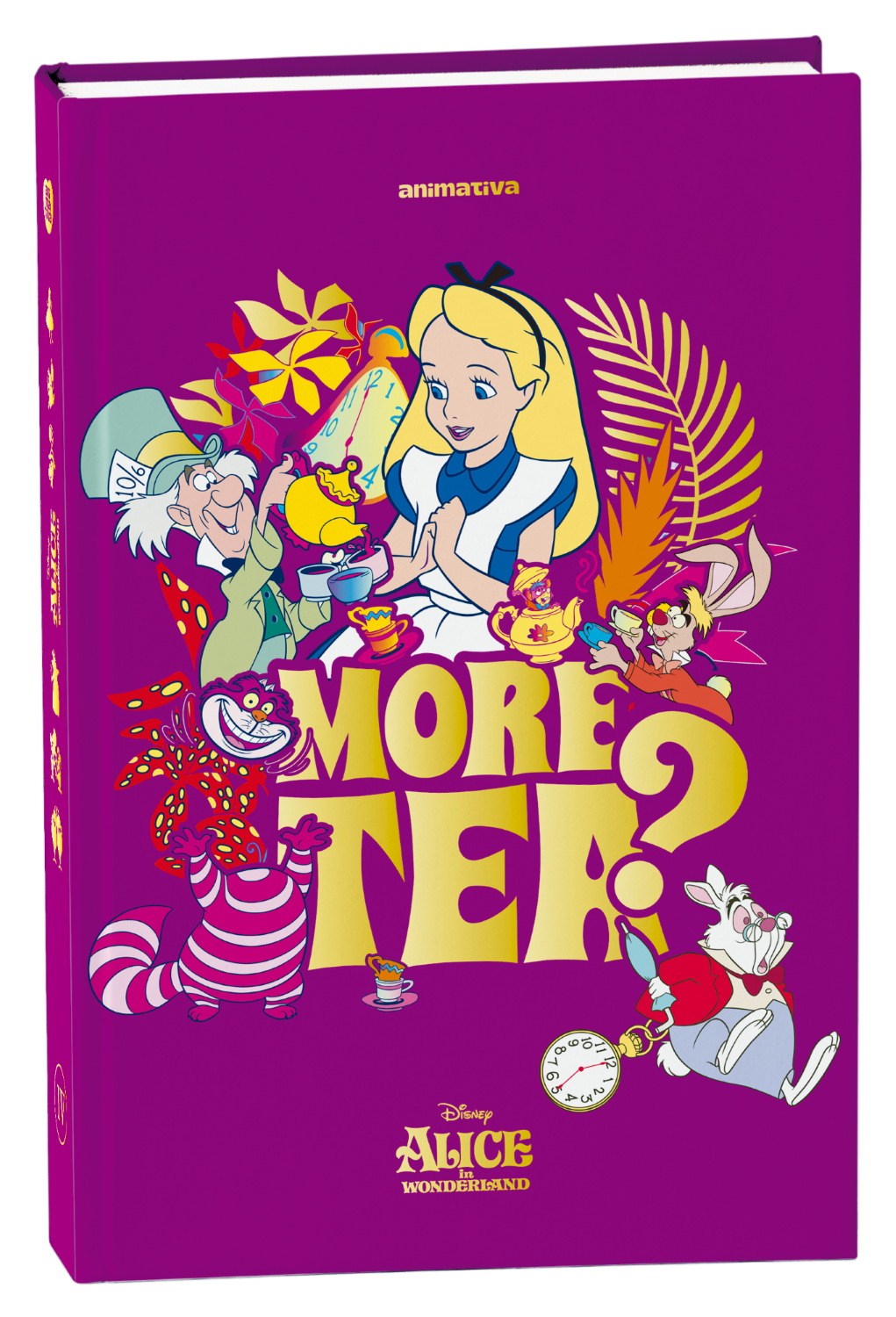 Caderno Colegial Alice in Wonderland Costurado 160 Folhas Animativa