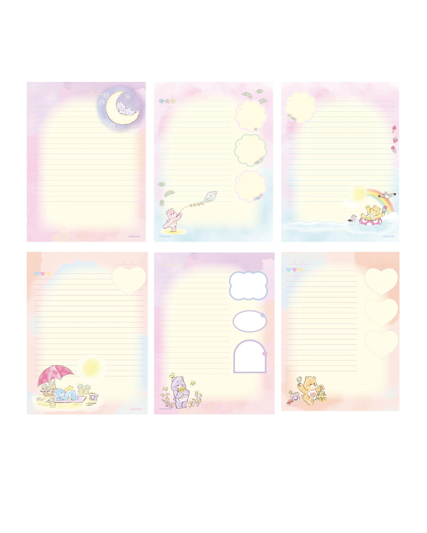 Caderno Colegial - Animativa - Ursinhos Carinhosos - 179mm x 241mm - 160Fls - NOVA COLEÇÃO