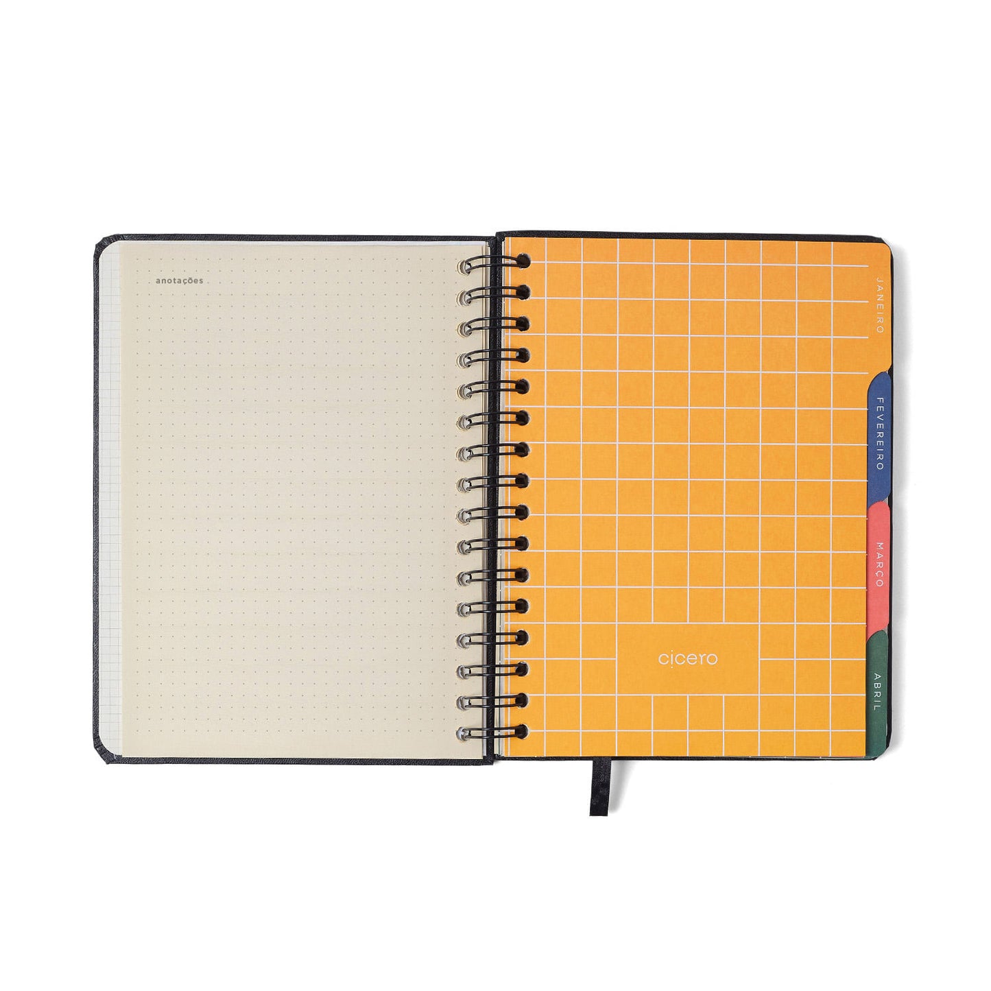 Agenda Planner Wire-o 2027 - Cícero - Noronha Peróla do Mar - Semanal Notas A5