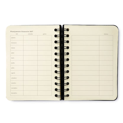 Agenda Planner Wire-o 2027 - Cícero - Melissa Mini Bloomy Chocolate - Diária 11,5x16