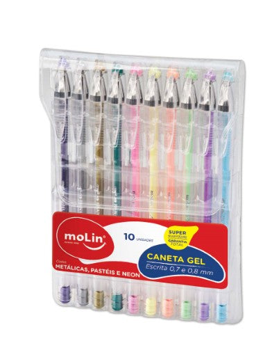Caneta Gel - Molin - Grip Kit c/10 Cores