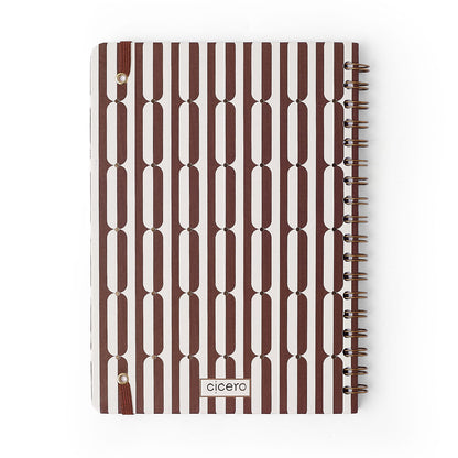 Caderno Espiral - Cícero - Veredas Marrom - Pautado 17x24 1 Matéria 80 Fls