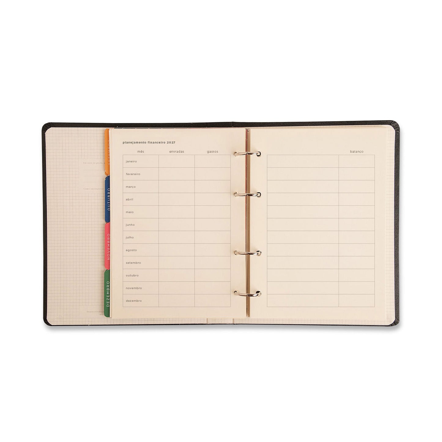 Agenda Planner Argolado 2027 - Cícero - Veredas Gelo - Semanal Notas A5