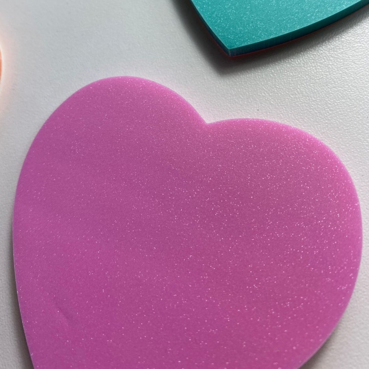 Bloco Adesivo - Coração c/ Glitter - 76mmx76mm - 50F