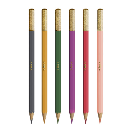 Lápis de Cor - Tris - Fancy - 6 Cores + Lápis HB
