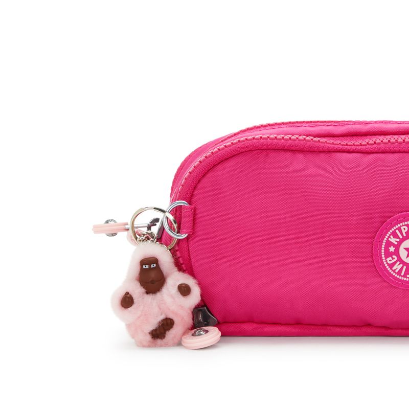 Estojo Kipling Gitroy Rosa Intense Rose - lateral