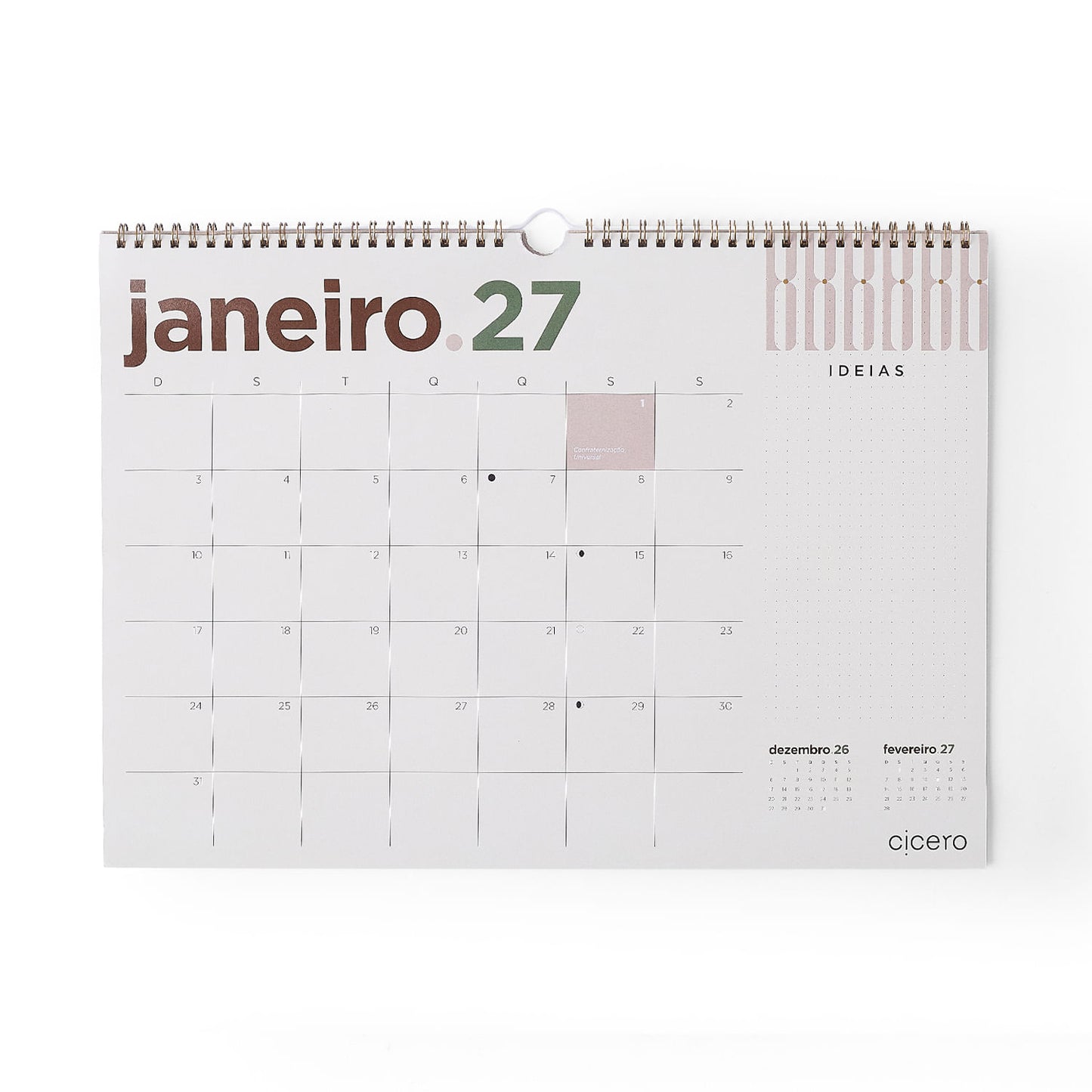 Calendário de Parede 2027 - Cícero - Veredas - A3