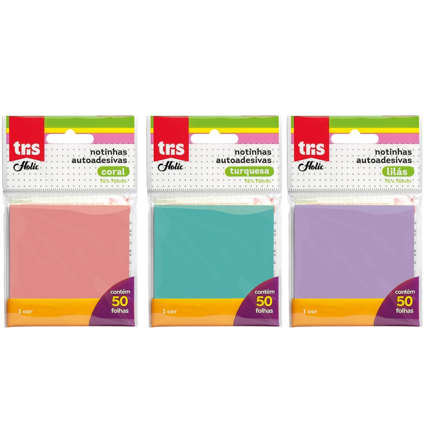 Bloco Adesivo - Tris Holic - Coloridos - 50F