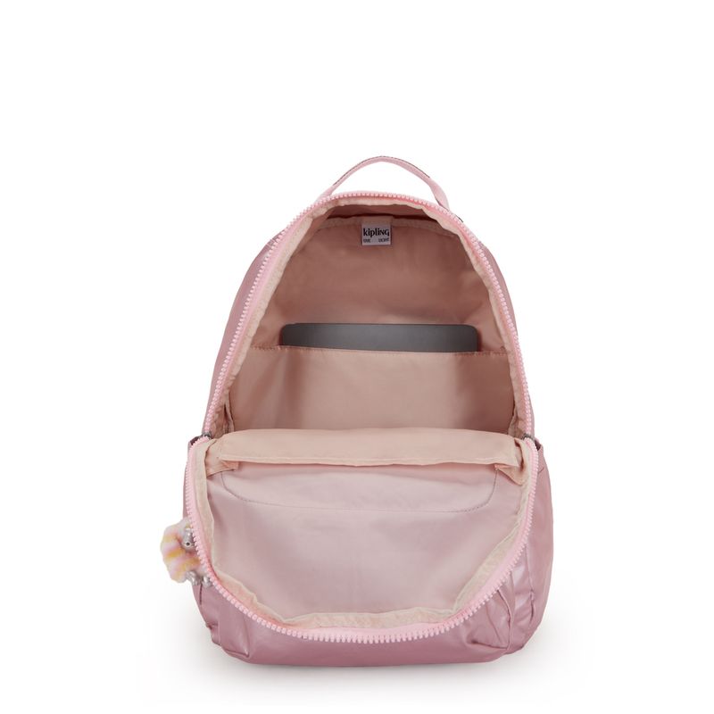 Mochila Kipling Seoul Rosa Bronze Pink Met