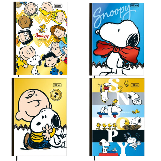 Caderneta Costurada - Tilibra - Snoopy - 96 Folhas - 105mm x 148mm