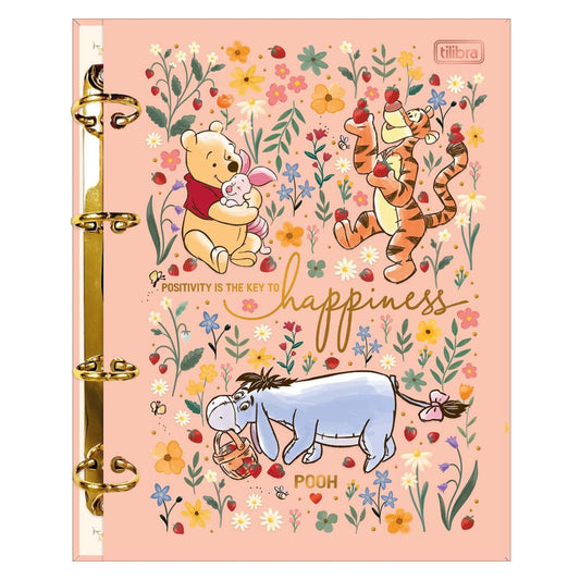 Caderno Colegial Argolado - Tilibra - Ursinho Pooh - 80 Fls - 192mmx260mm