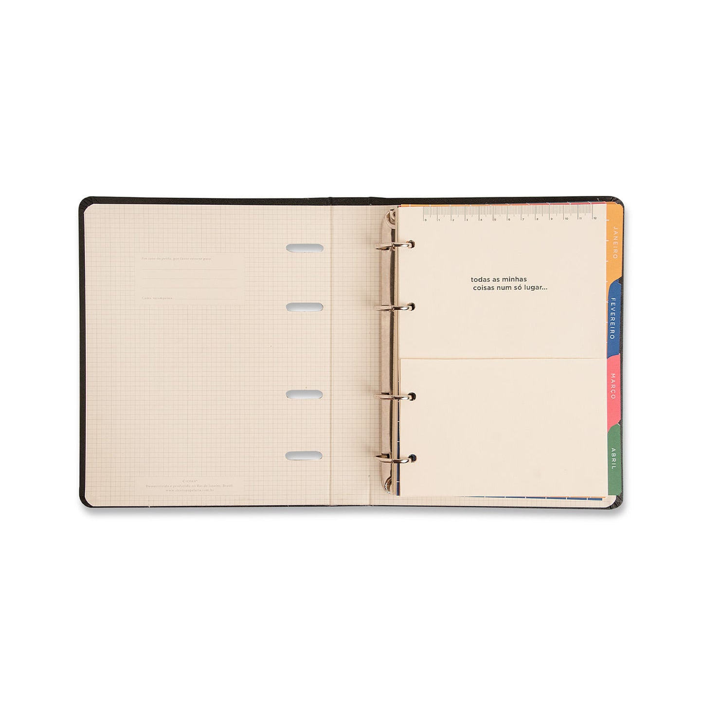 Agenda Planner Argolado 2027 - Cícero - Relicário Realeza Marinho - Semanal Notas A5
