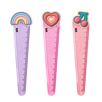 Régua Plástica Twinkle Holic Charm - 12cm - Tris