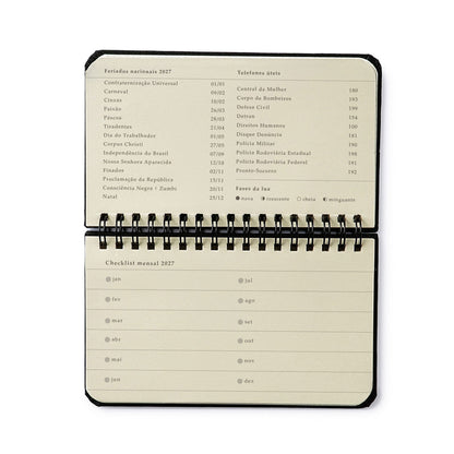 Agenda Planner Wire-o 2027 - Cícero - Veredas Gelo - Semanal Office 15,5x9