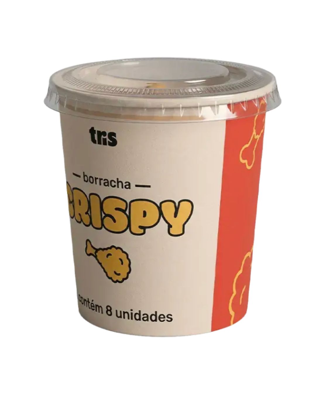 Borracha Crispy Holic Lanchinhos - Copo c/ 8un - Tris - detalhe
