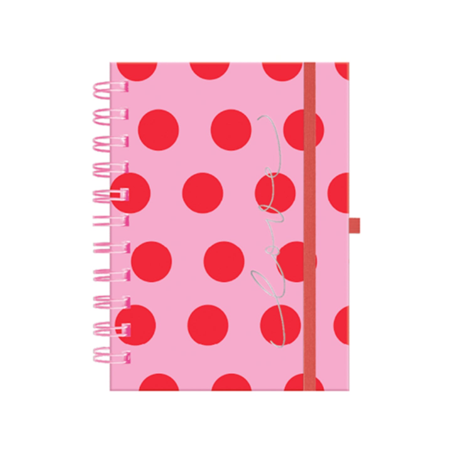 Caderno A6 Argolado - Molin - Pink Poá - Capa Dura - 80 Folhas