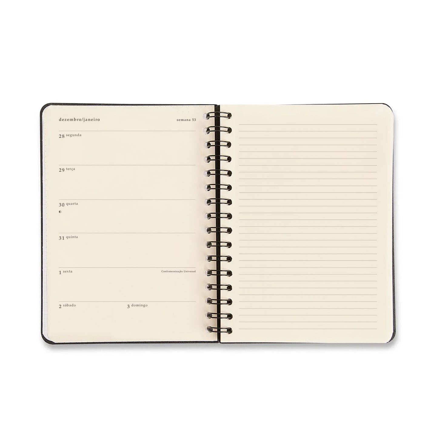 Agenda Planner Wire-o 2027 - Cícero - Clássica Caramelo - Semanal Anotações A5