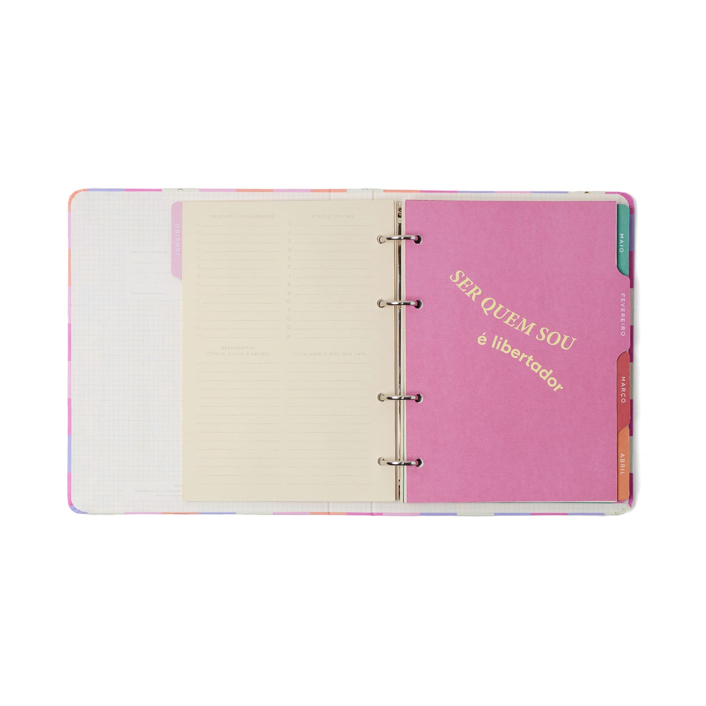 Agenda Planner Argolado 2027 - Cícero - Melissa Mini Bloomy Pistache - Semanal Notas A5