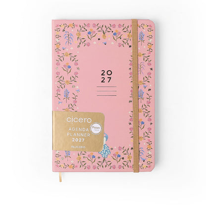 Agenda Planner 2027 - Cícero - Relicário Secreto Coral - Semanal Anotações 14x21