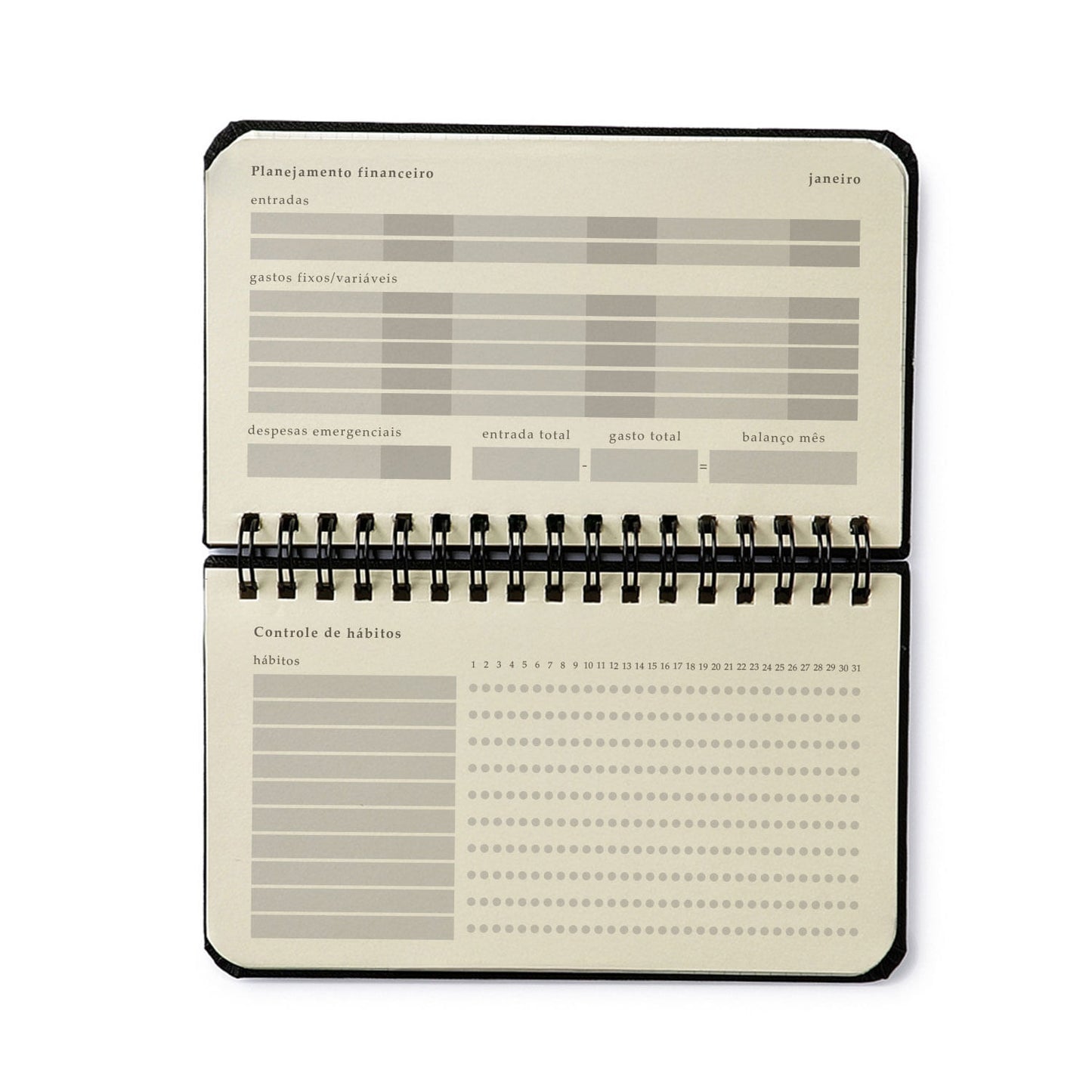 Agenda Planner Wire-o 2027 - Cícero - Noronha Baia do Sancho - Semanal Office 15,5x9