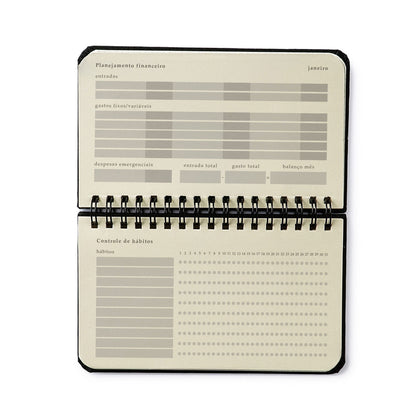 Agenda Planner Wire-o 2027 - Cícero - Noronha Baia do Sancho - Semanal Office 15,5x9