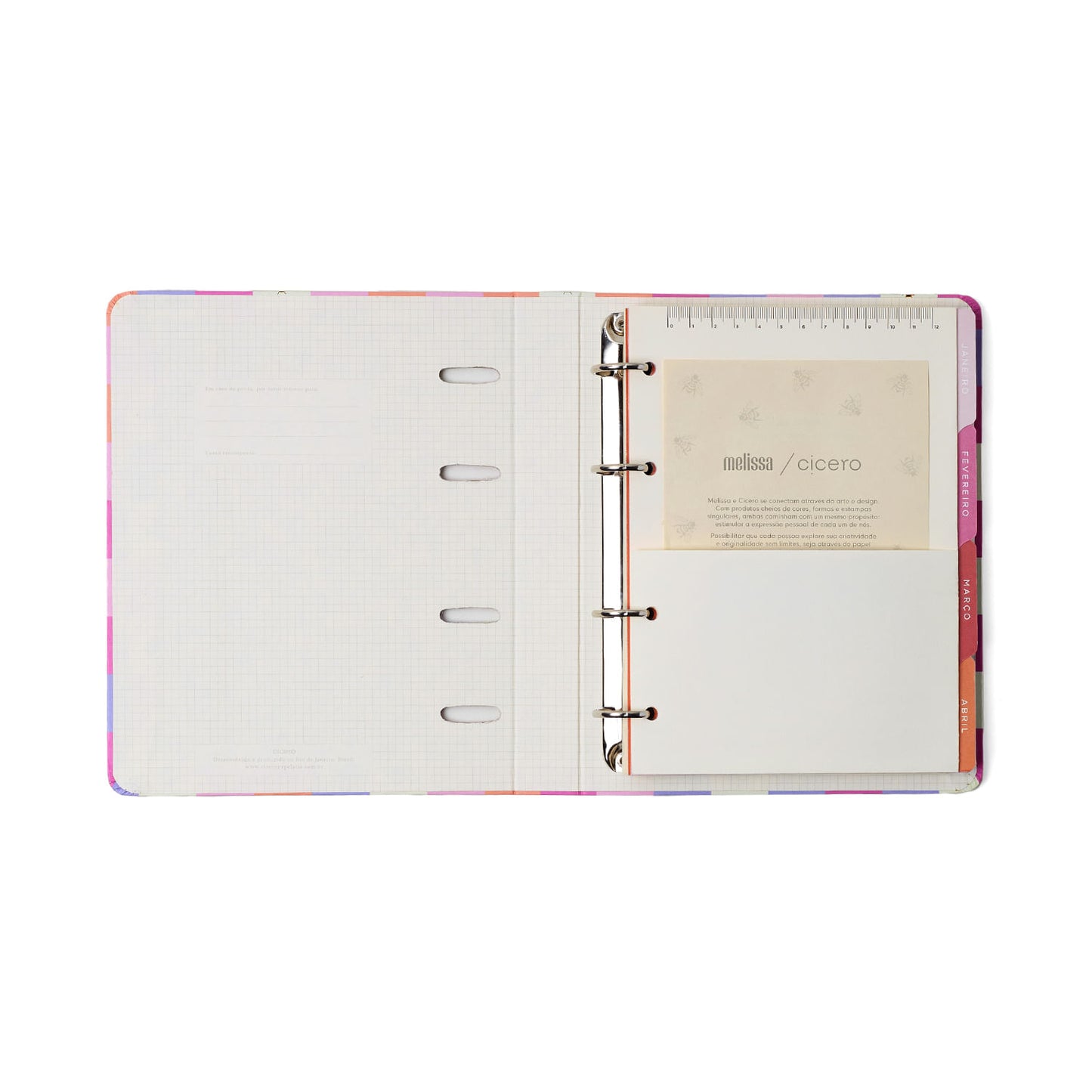 Agenda Planner Argolado 2027 - Cícero - Melissa Mini Bloomy Pistache - Semanal Notas A5
