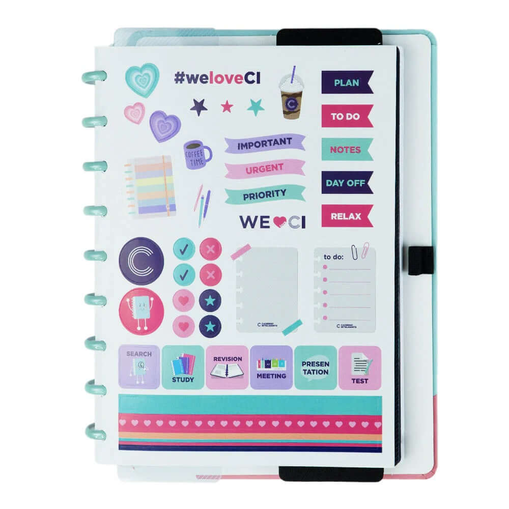 Caderno Grande - Caderno Inteligente - Acqua Glam