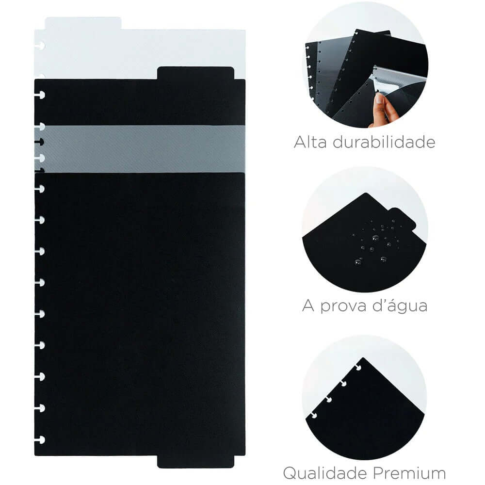 Caderno Grande - Caderno Inteligente - Ice Grey 80 Folhas 90g/m²