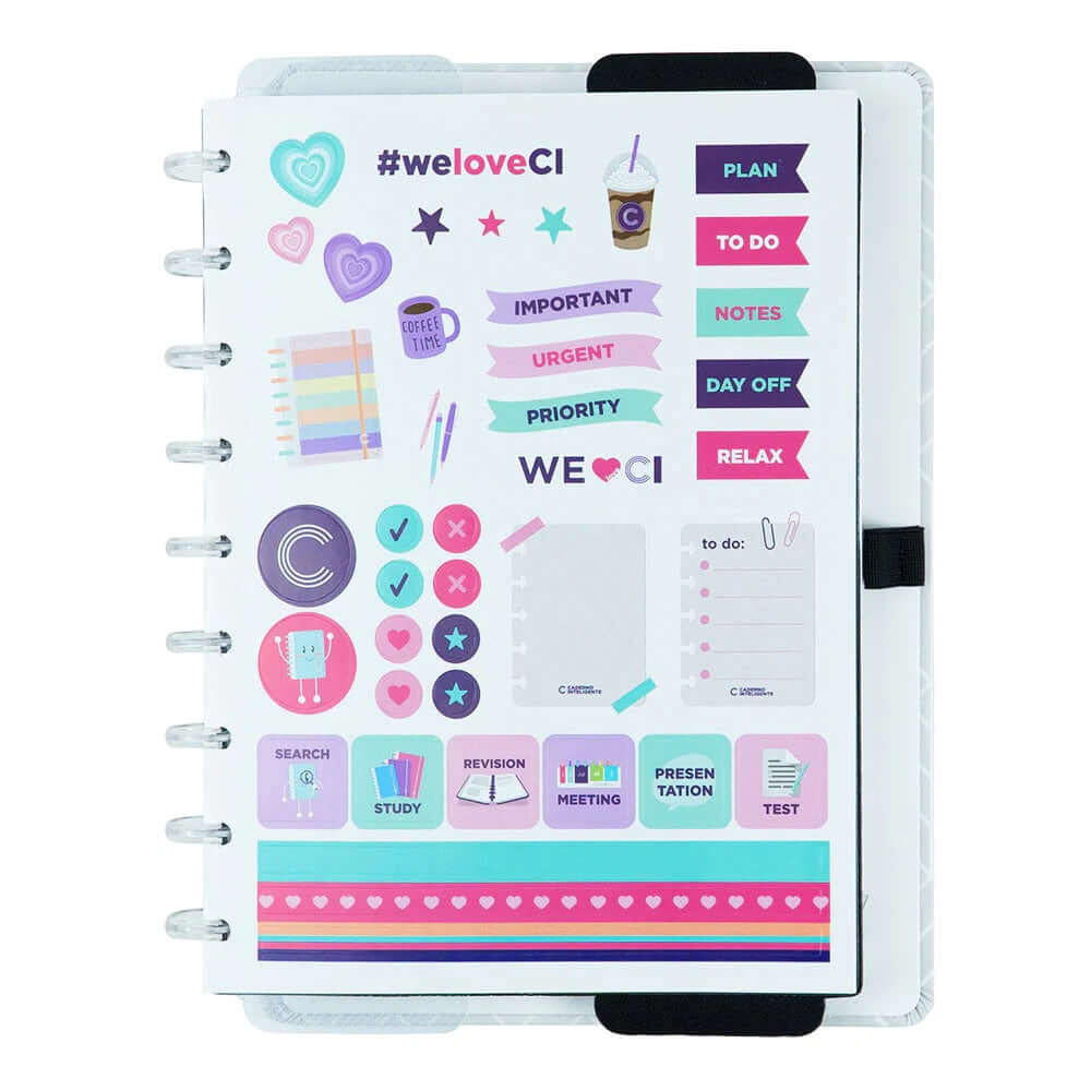 Caderno A5 - Caderno Inteligente - Ice Grey 80 Folhas 90g/m²