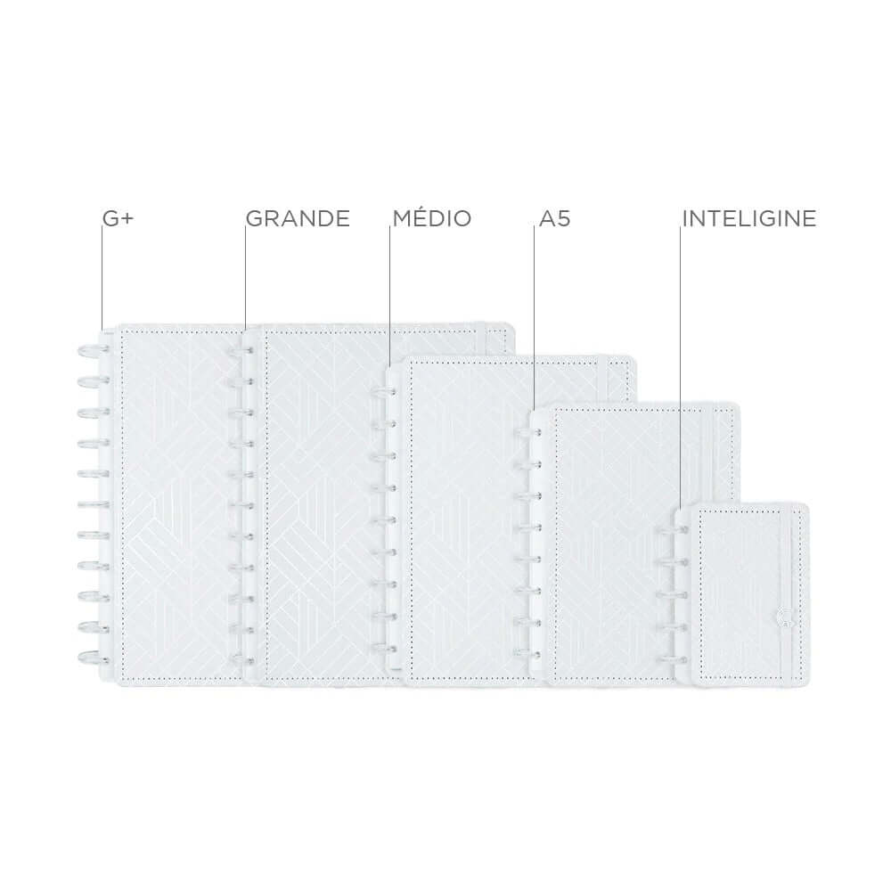 Caderno Médio - Caderno Inteligente - Ice Grey 80 Folhas 90g/m²