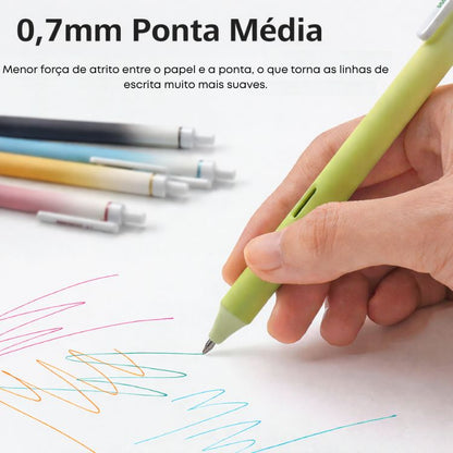 Caneta Gel Retrátil Ombré Writech 0.7mm W-0171M