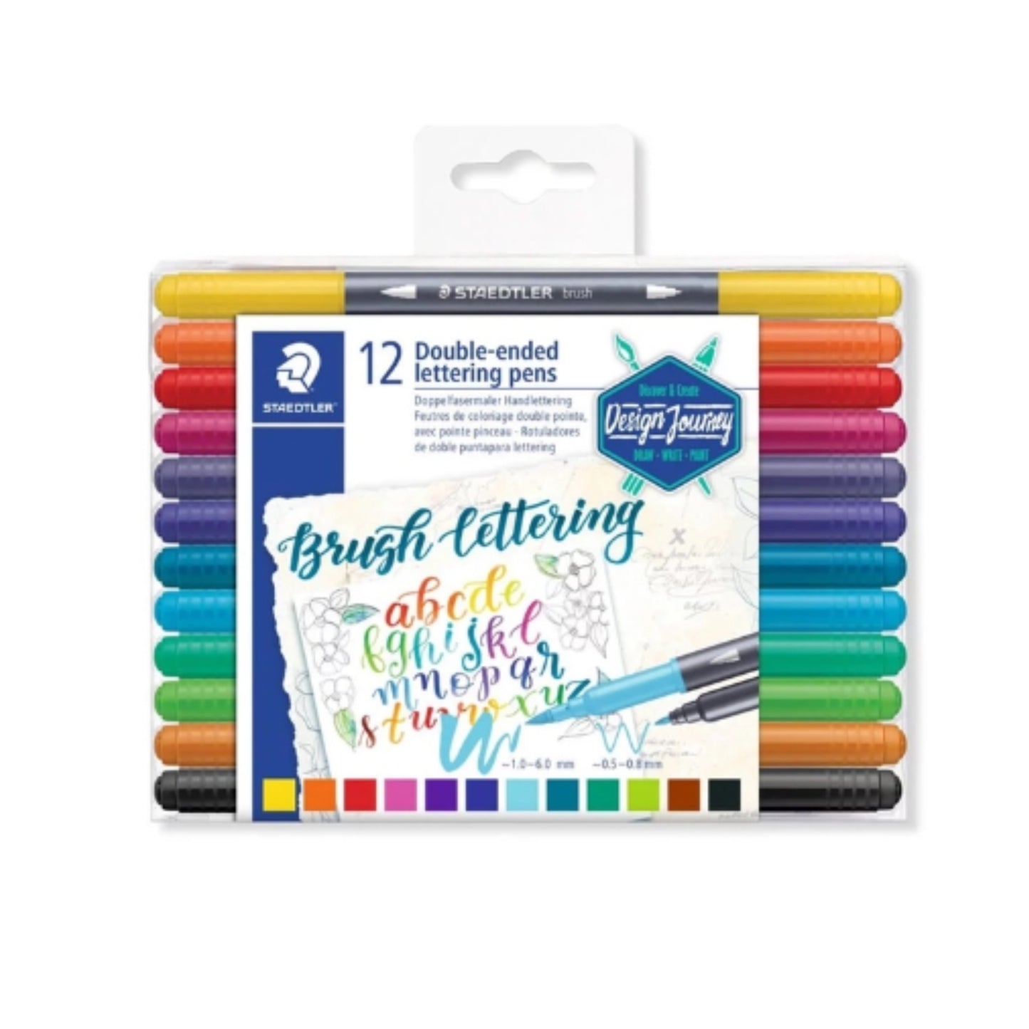 Brush Lettering - Staedtler - c/ 12 cores