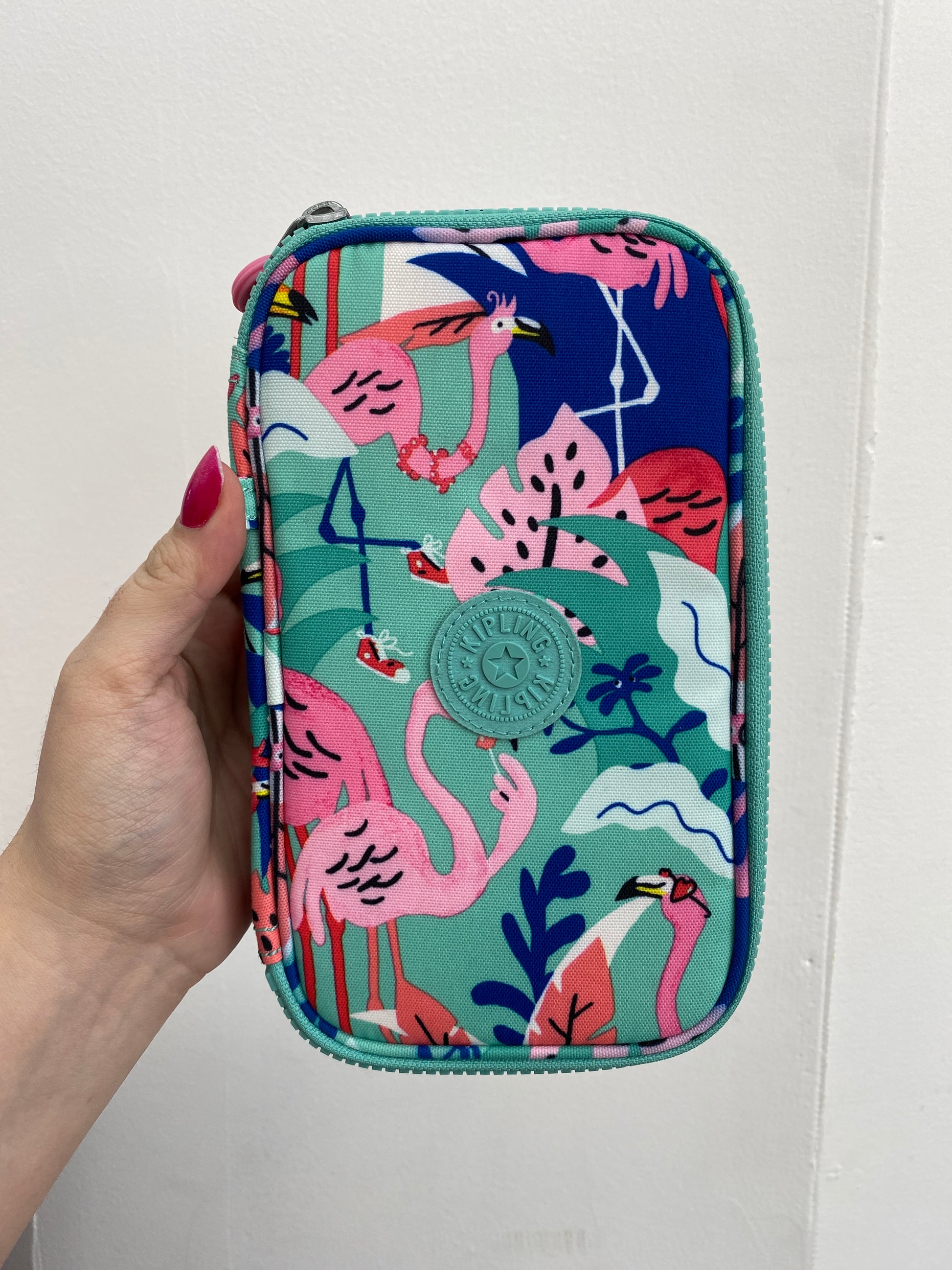 Estojo 50 Pens - Kipling - Flamingo Party - frente