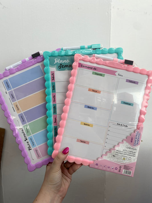 Planner Semanal - Magnético - Quadro Branco