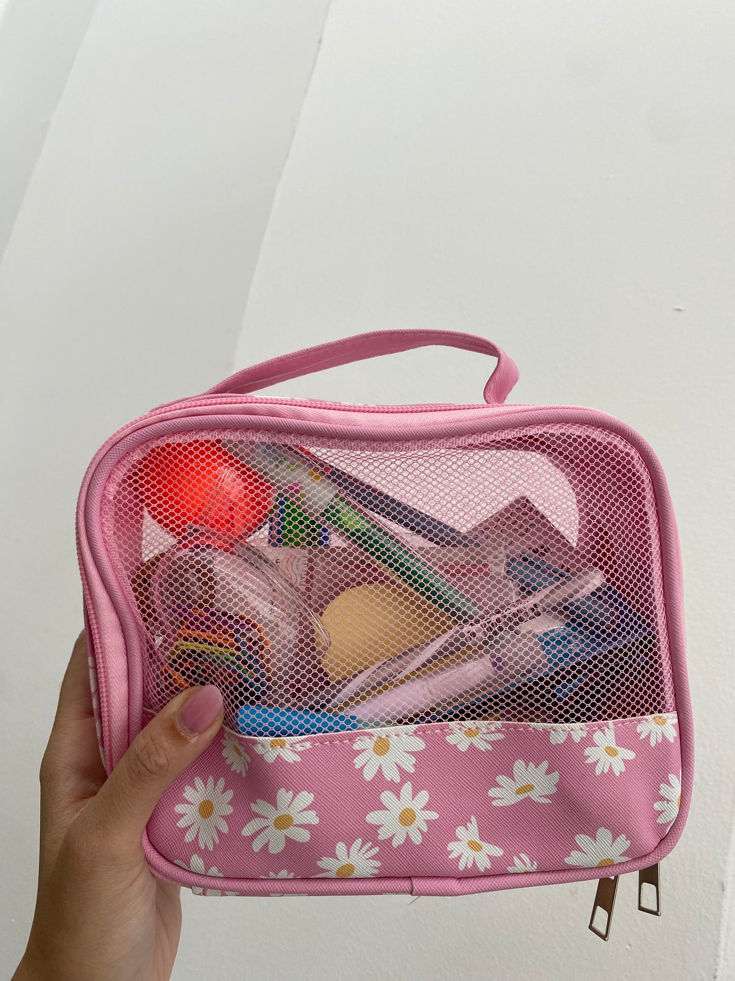 Necessaire Margarida - Papelaria Unicórnio - Rosa