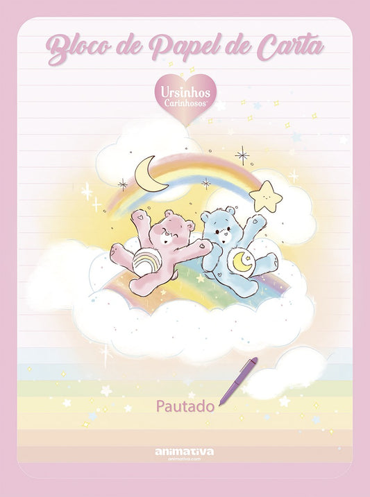 Bloco de Carta - Animativa - Ursinhos Carinhosos - Pautado Anotações - 50 Folhas - novo modelo