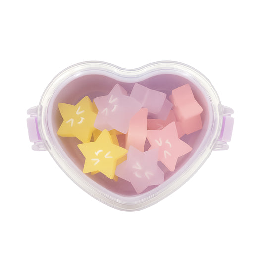 Borracha - Marmitinha - Estrelas - Pote c/ 12 Borrachinhas