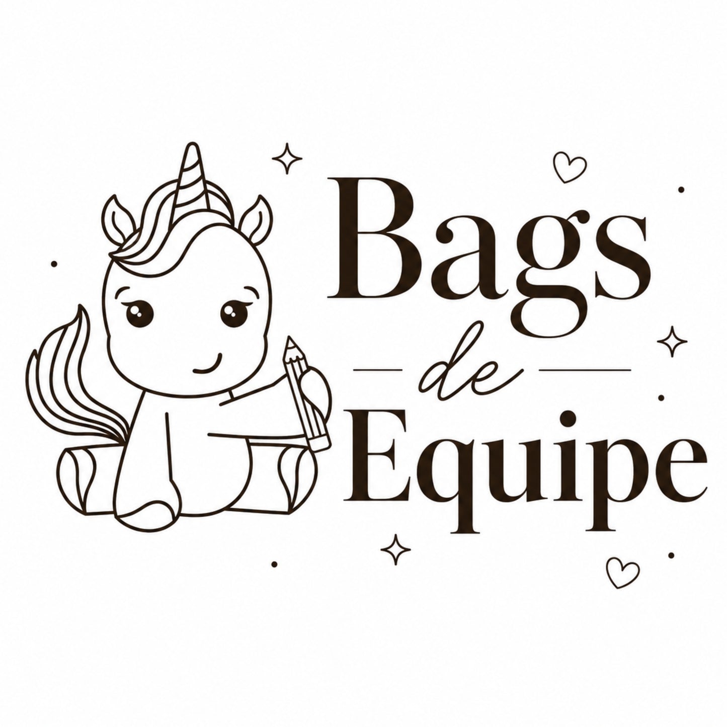 Bags da Equipe - Papelaria Unicórnio - frente