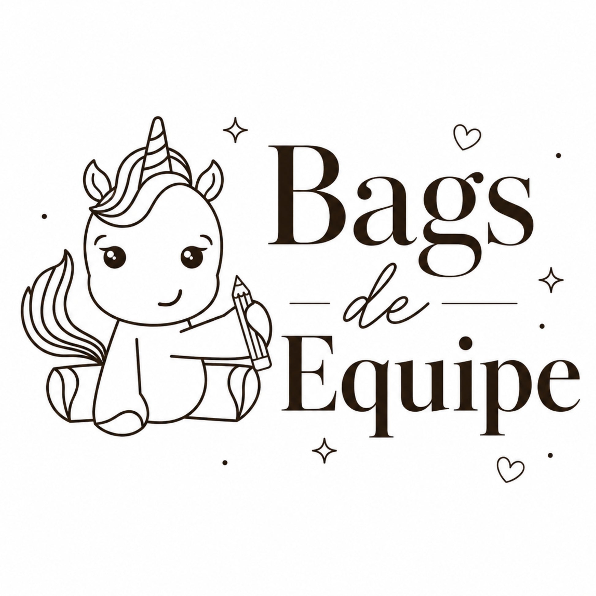 Bags da Equipe - Papelaria Unicórnio - frente