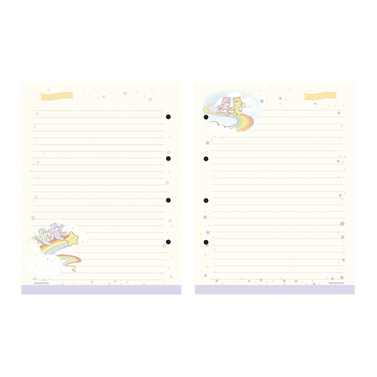 Caderno Colegial Argolado - Animativa - Ursinhos Carinhosos - 160Fls - 179mmx241mm