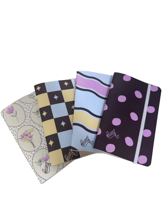 Caderneta - Papelaria Unicórnio - Aniversário da Giovanna - Kit com as 4 estampas