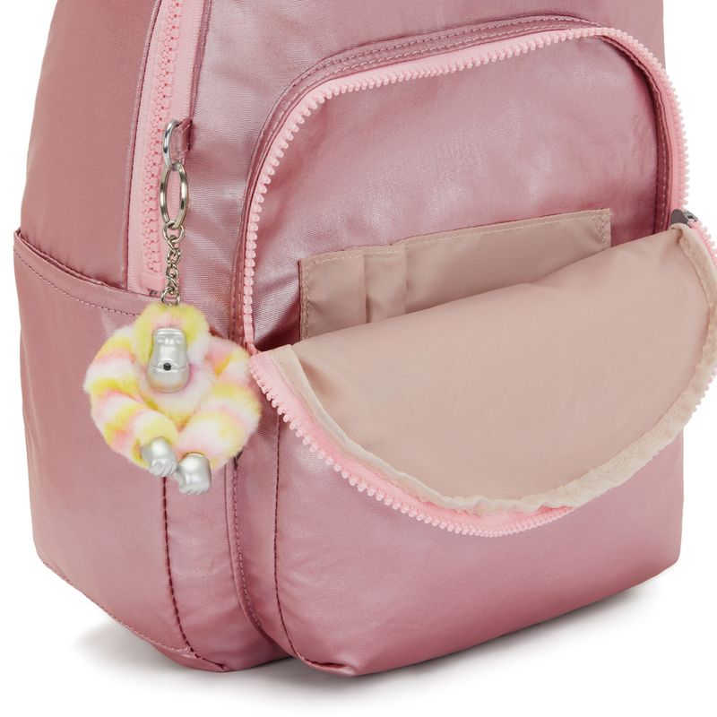 Mochila Kipling Seoul S Rosa Bronze Pink Met