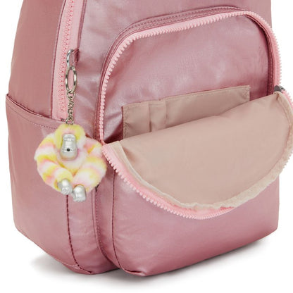 Mochila Kipling Seoul S Rosa Bronze Pink Met
