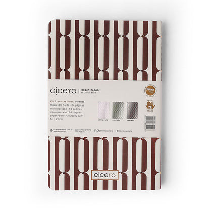 Caderneta Notas Mix - Cícero - Veredas - Kit 3 Unidades 14x21