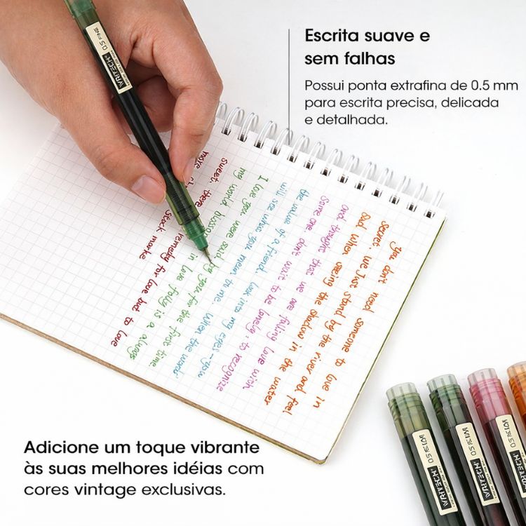 Caneta Rollerball Liquid Ink Writech 0.5mm W-904