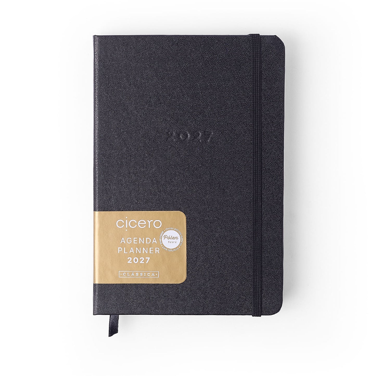 Agenda Planner 2027 - Cícero - Clássica Preta - Diária 14x21