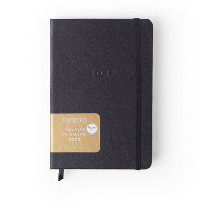 Agenda Planner 2027 - Cícero - Clássica Preta - Diária 14x21