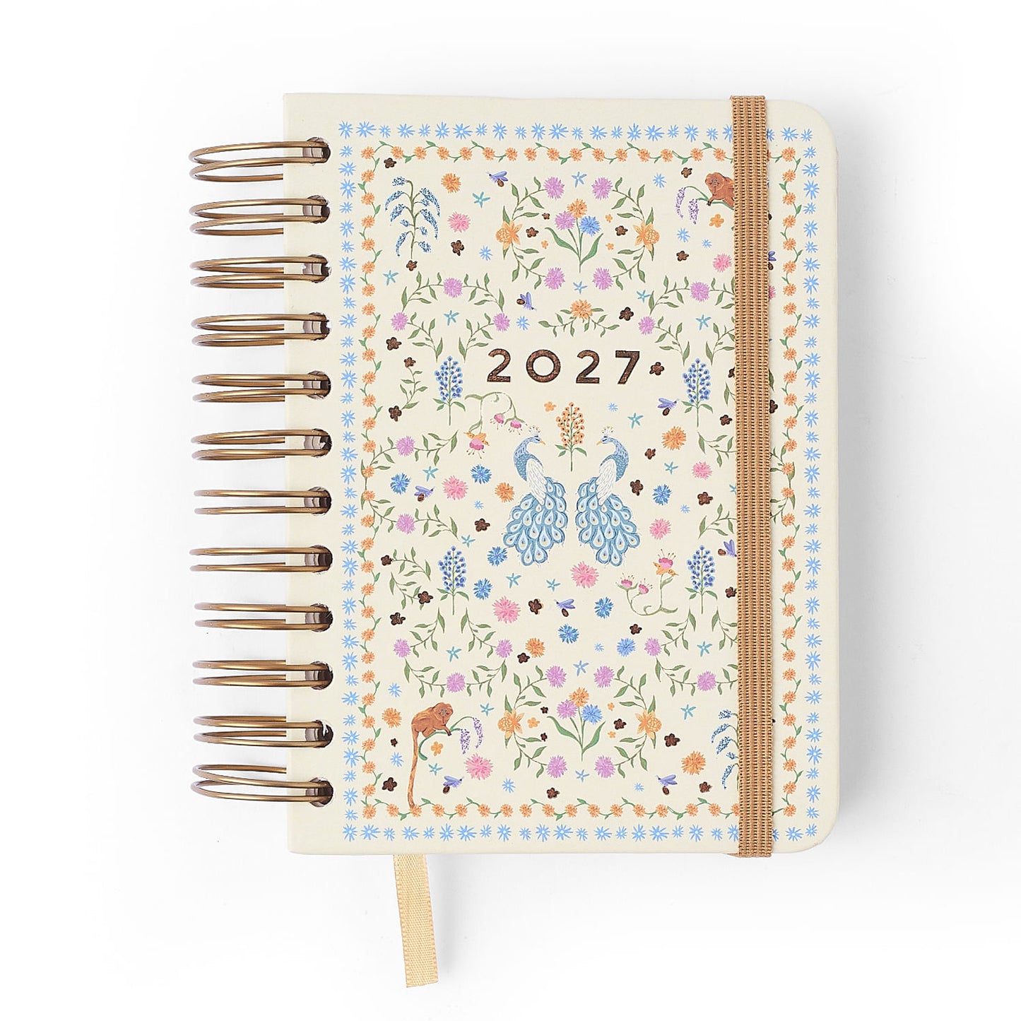 Agenda Planner Wire-o 2027 - Cícero - Relicário Realeza Off White - Diária 11,5x16